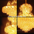 Large gold lobby incandescent luminaire pendant chandelier 65004